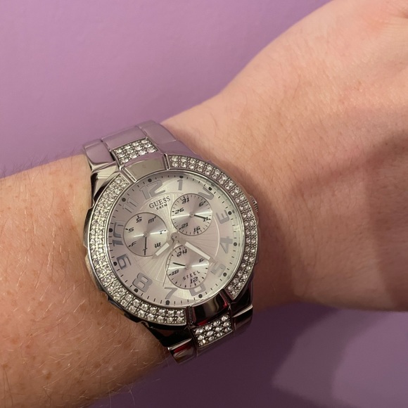 Guess Rhinestone Chronograph Watch - Picture 2 of 9